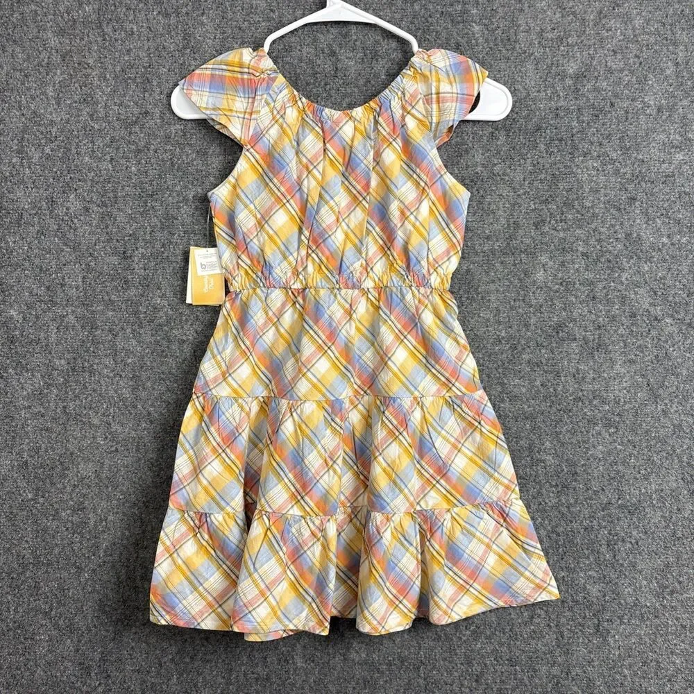 Gymboree Country Trail Girls Dress Size 8 Halo White Plaid Tiered